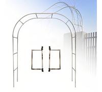 Arco da giardino in acciaio inox, traliccio in metallo, pergolato per interni ed esterni, altezza 240 cm o 130 cm, elegante arco da patio, decorazione da giardino durevole ed elegante (150 x 240 cm)