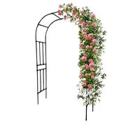 Arco da Giardino in Acciaio Nero Resistente per Piante rampicanti e Rose - Supporto Esterno Durevole, Design semicircolare per Decorazione da Giardino e Crescita delle Piante