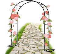 Arco da giardino in acciaio per rose rampicanti e piante, arco per matrimonio, in metallo, disponibile in larghezze da 1,2 m a 3,5 m, verde, design robusto ed elegante