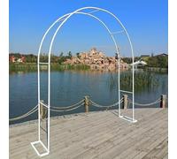 Arco da giardino in acciaio resistente alle intemperie, regolabile da 1,2 m a 3,5 m, per piante rampicanti, pergola autoportante per decorazione esterna e paesaggistica.