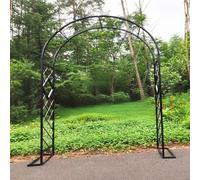Arco da giardino in acciaio, traliccio per piante rampicanti, robusto arco nuziale per decorazione cerimonia