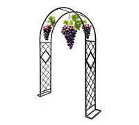 Arco da giardino in ferro resistente, per esterni, pergolato per matrimoni, ampio e robusto, arco in metallo per piante rampicanti, vite, glicine, decorazione per feste, 140 cm, 180 cm, 200 cm, 221 cm