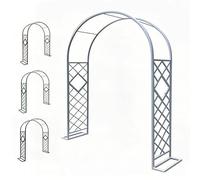 Arco da giardino in metallo 140 380 cm traliccio resistente per piante rampicanti decorazione per matrimoni e feste bianco 320 x 230 cm durevole supporto per piante decorazione esterna