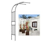 Arco da giardino in metallo, 180 cm x 270 cm, pergola per piante rampicanti, supporto stabile per rose e viti, traliccio vario, elegante traliccio per decorazione giardino