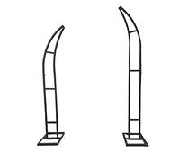 Arco da giardino in metallo a forma di luna for cerimonia nuziale, piante rampicanti da giardino for interni/esterni, perfetto for decorazioni di matrimoni e feste di compleanno.(Black,1.5+1.8M)