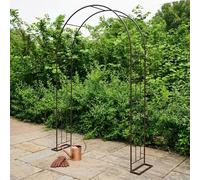 Arco da Giardino in Metallo ad Alto Spessore 19mm, Traliccio Robusto per Piante Rampicanti con Basi Stabili, Pergolato Zincato e Verniciato, Alta Resistenza(Green,220x240cm)
