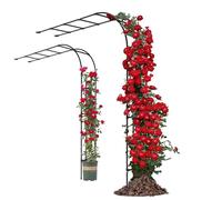 Arco da giardino in metallo alto 240 cm, robusto traliccio per rose rampicanti, resistente alle intemperie, perfetto per la decorazione esterna, pergolato in metallo largo 300 cm