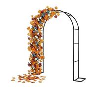 Arco da giardino in metallo antiruggine per piante rampicanti pergolato in acciaio per rose e viti all'aperto cerimonia di nozze e Halloween Bal Decor 140 x 230 cm 180 x H20 cm 200 x 230 cm nero.
