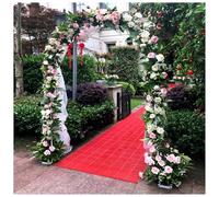 Arco da giardino in metallo bianco, 180 x 220 cm, arco per rose in ferro forgiato per matrimoni, decorazione esterna, cerimonia, giardino, eventi interni, decorazione per feste