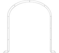 Arco da giardino in metallo bianco, 2,2 m x 3,5 m, perfetto per matrimoni, feste, festival, decorazioni a palloncino e traliccio di supporto per piante rampicanti.