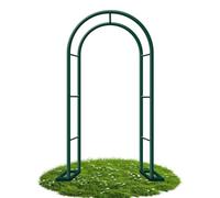 Arco da giardino in metallo bianco per matrimoni, traliccio per interni ed esterni, con base, supporto per piante rampicanti, pergola per rose e viti, decorazione per le vacanze, 2-2,5 m (verde
