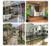 Arco da giardino in metallo bianco per piante rampicanti, pergola impermeabile per matrimoni, 2,2 m di larghezza x 2,3 m di altezza, perfetto per compleanni e decorazione da giardino