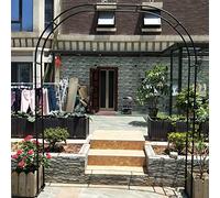 Arco da giardino in metallo con base per piante rampicanti, pergola esterna resistente alle intemperie, perfetta per decorazioni di nozze, feste di compleanno e serate romantiche nel tuo patio