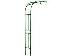 Arco da giardino in metallo con motivi a mezza rosa per varie piante rampicanti, traliccio per esterni, prato, giardino, diametro del tubo 1,8 cm, facile da montare, altezza 238,8 cm (verde, L x A