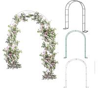 Arco da giardino in metallo con motivo a rose, decorazione for cerimonia nuziale e supporto for piante, grande pergolato for piante rampicanti, supporto for traliccio da giardino for esterni(Green,350