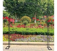 Arco da giardino in metallo con pergolato for rose extra largo, resistente alle intemperie, for matrimonio, giardino, prato, cortile, patio(Black,180 x 220 cm)