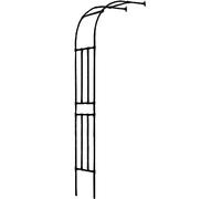 Arco da giardino in metallo con supporto a parete laterale for piante rampicanti, elegante pergolato for matrimoni e supporto for rose rampicanti, arco a traliccio nero for esterni(90 * 40 * 240cm)