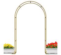 Arco da giardino in metallo con supporto for piante rampicanti resistenti, arco for rose gialle for ingresso e cortile 200x230x40 cm