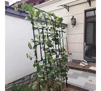 Arco da giardino in metallo con traliccio e pergolato, supporto durevole per piante da esterno, in acciaio zincato, nero, elegante design a semicircolare per decorazioni da giardino e rampicanti