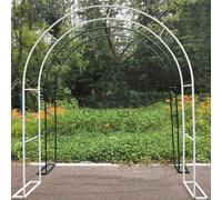 Arco da giardino in metallo da 2,4 m, arco per matrimoni per esterni e interni, perfetto supporto per piante rampicanti, facile da inserire, traliccio verde (380 x 220 x 40 cm)