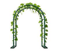 Arco da giardino in metallo da 2 m, 2,2 m, 2,3 m, pergolato per piante rampicanti, decorazione per feste all'aperto, ampio e robusto, traliccio in acciaio per prato da cortile (verde, 9,2 x 8,0,6 m)