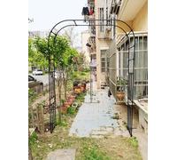 Arco da giardino in metallo da 3,2 m, robusto, pergolato, supporto for piante rampicanti, pergolato decorativo for patio(Black,L210xH240xW40cm)