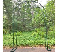 Arco da giardino in metallo for matrimoni, feste nuziali, robusto pergolato tubolare for rose e piante rampicanti, decorazioni eleganti e resistenti(Green,240x220x40CM)