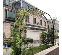 Arco da giardino in metallo for piante rampicanti, arco for rose robusto e durevole, gazebo in tubo di ferro resistente alle intemperie, pergola(Black,140x230cm)