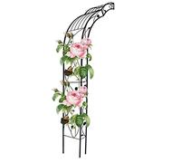Arco da giardino in metallo for piante rampicanti e fiori, pergolato decorativo for matrimonio, for ingresso esterno, supporto for pergola in ferro nero (mezzo arco)