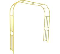 Arco da giardino in metallo for piante rampicanti, resistente alle intemperie, pergolato, rampicante, decorazione for prato da matrimonio, multiplo(Yellow,220X40X240cm)