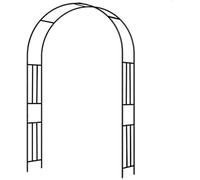 Arco da giardino in metallo for piante rampicanti, resistente alle intemperie, pergolato, rampicante, decorazione for prato da matrimonio, multiplo(Black,260X40X240cm)