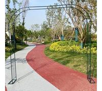 Arco da giardino in metallo for piante rampicanti, resistente alle intemperie, pergolato, rampicante, decorazione for prato da matrimonio, multiplo(Dark Green,240X40X240cm)