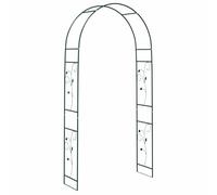 Arco da giardino in metallo, motivo floreale, verde, 115 x 37 x 231 cm | Resistente alle intemperie, per matrimoni e feste in giardino, design classico, facile da pulire