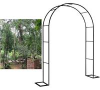 Arco da giardino in metallo nero - 1,2 m, 1,4 m, 1,8 m, traliccio resistente per piante rampicanti, decorazione esterna per giardino, prato, cancello, pergola, verde - 3,5 x 2,2 m (L x A)