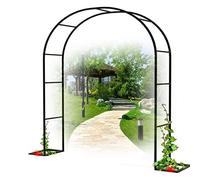 Arco da giardino in metallo, nero, forte e supporto per rose, diametro tubo: 19 mm, opzioni di dimensioni: 140 x 230 cm, 180 x 220 cm, 350 x 40 x 220 cm, perfetto per piante rampicanti.
