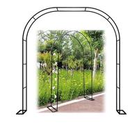 Arco da giardino in metallo nero per matrimoni e decorazioni per esterni, robusto supporto per piante rampicanti per rose e viti, dimensioni: da 1,4 x 2,3 m a 3,5 x 2,2 m, traliccio per pergolato da
