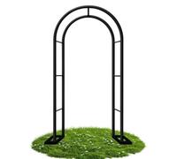 Arco da giardino in metallo nero per matrimoni ed eventi, traliccio per interni ed esterni, con base per piante rampicanti, rose e rampicanti, decorazione pergolata da 2 - 2,5 m
