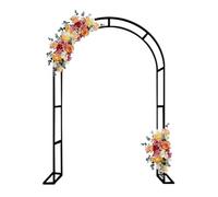 Arco da giardino in metallo nero, pergolato regolabile per piante rampicanti, decorazione per matrimoni e spazi verdi, larghezza da 80 cm a 350 cm, base robusta inclusa