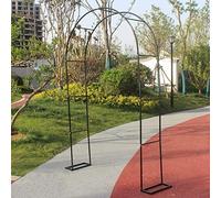 Arco da giardino in metallo nero resistente, robusto telaio in acciaio per piante rampicanti e rose, perfetto per la decorazione del giardino, prato, patio, cortile e matrimoni, 1,4 m x 2,3 m.