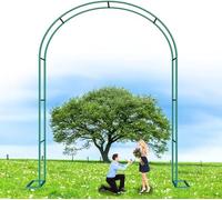 Arco da giardino in metallo per esterni, pergolato per rose, supporto per piante rampicanti, grandi archi per matrimoni, 140 cm, 180 cm, 240 cm, 120 cm di larghezza, verde, L 1,8 m x A 2,2 m (ver