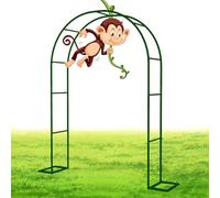 Arco da giardino in metallo per esterni, pergolato per rose, supporto per piante rampicanti, grandi archi per matrimoni, 140 cm, 180 cm, 240 cm, 120 cm di larghezza, verde, L 1,8 m x A 2,2 m (ver