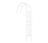 Arco da giardino in metallo per esterni, supporto resistente alle intemperie per viti floreali, tubo in acciaio rivestito in plastica, design a metà arco