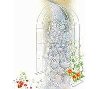 Arco da giardino in metallo per piante rampicanti 19 mm forte pergola tubolare larga 80-350 cm arco decorativo per matrimonio (colore: bianco, dimensioni: 280 x 250 cm