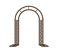 Arco da giardino in metallo per piante rampicanti, 2,30 m, autoportante, con base, resistente alle intemperie, pergolato per matrimonio, traliccio per decorazione esterna (ottone 2,6 m)