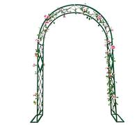 Arco da giardino in metallo per piante rampicanti, 2 x 2,4 m, robusto pergolato nuziale, decorazioni per esterni, arco da giardino verde per matrimoni ed eventi