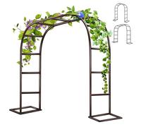 Arco da giardino in metallo per piante rampicanti, 80 x 200 cm, pergola da esterno, decorazione per gazebo per matrimoni, pergolato resistente, perfetto per eventi in giardino