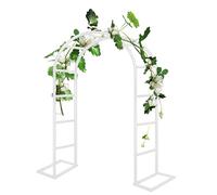 Arco da giardino in metallo per piante rampicanti, arco per rose da esterno per matrimoni, disponibile nelle misure 80 x 200 cm, 120 x 220 cm, 200 x 230 cm, 350 x 220 cm (bianco, L 200 x P 40 x A 230