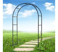 Arco da giardino in metallo per piante rampicanti, arco per rose per matrimoni, traliccio in acciaio, altezza 200/220/230 cm, dimensioni L160xW40xH220cm, Elegante decorazione esterna