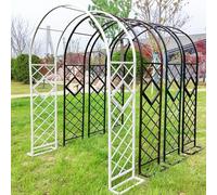 Arco da giardino in metallo per piante rampicanti e rose, altezza regolabile 140 360 cm, arco per rose in metallo verde, per decorazione da giardino e supporto per piante (larghezza 140 x altezza 230