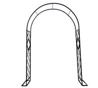 Arco da giardino in metallo per piante rampicanti e rose, decorazione per feste di nozze, 140 x 220 cm, 220 x 240 cm, 280 x 240 cm, 300 x 240 cm, nero, pergolato da giardino per esterni